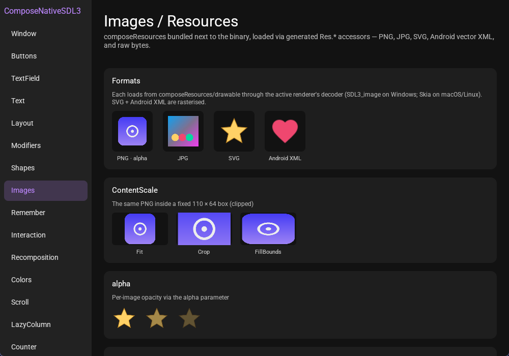 Compose Desktop Native demo